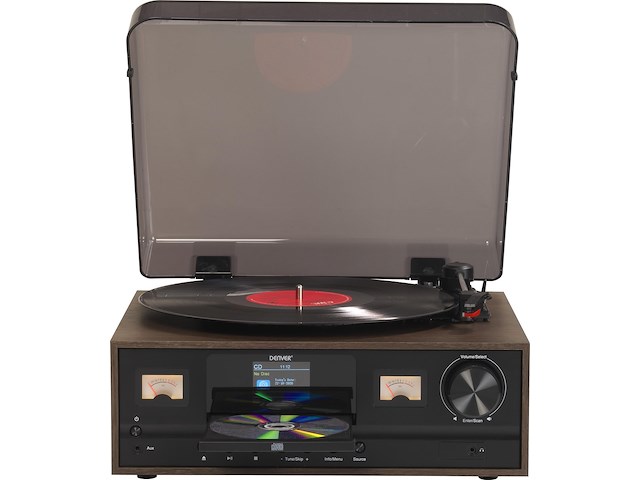 Denver mrd-52 darkwood, dab+ radio en cd speler - donker hout - afbeelding 2 van  7