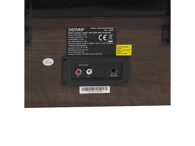 Denver mrd-52 darkwood, dab+ radio en cd speler - donker hout - afbeelding 5 van  7