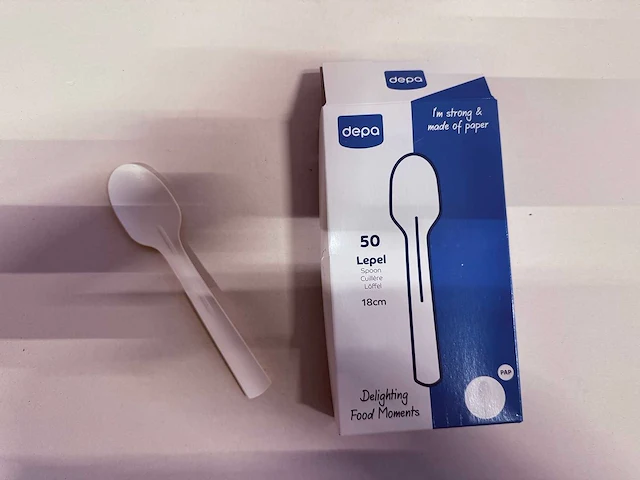Depa - lepel papier 18 cm - bestek (58000x) - afbeelding 1 van  5