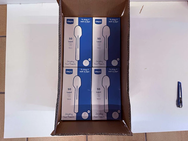 Depa - lepel papier 18 cm - bestek (58000x) - afbeelding 3 van  5