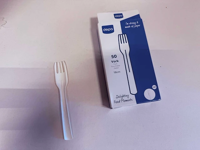 Depa - vork papier 18 cm - bestek (45000x) - afbeelding 1 van  5