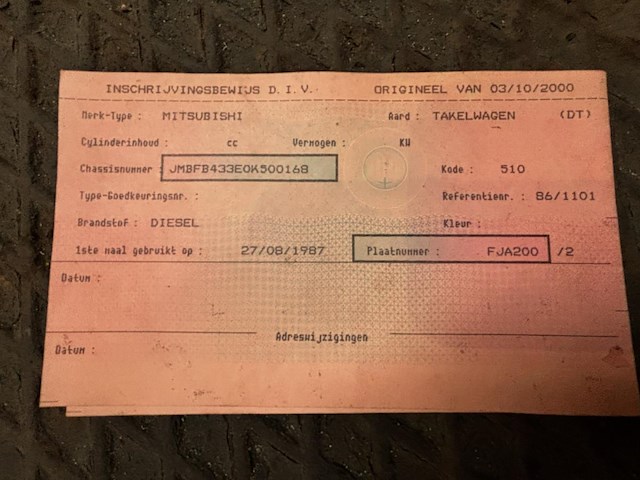 Depannagewagen misubishi,1987 - afbeelding 8 van  17