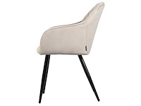 Desgin eetkamerstoelen beige velvet (5x) - afbeelding 3 van  4