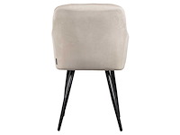 Desgin eetkamerstoelen beige velvet (5x) - afbeelding 3 van  4