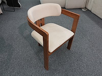 Design armstoel cognac pu-leder – set van 8