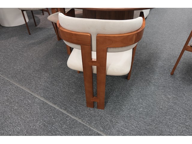 Design armstoel cognac pu-leder – set van 8 - afbeelding 3 van  9