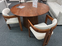 Design armstoel cognac pu-leder – set van 8 - afbeelding 8 van  9