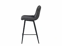 Design barkruk antraciet chenille (4x) - afbeelding 2 van  4
