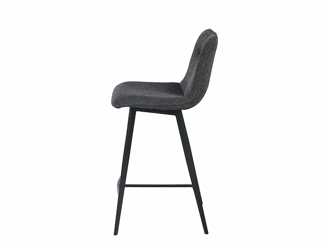 Design barkruk antraciet chenille (4x) - afbeelding 2 van  4