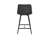 Design barkruk antraciet chenille (4x) - afbeelding 3 van  4