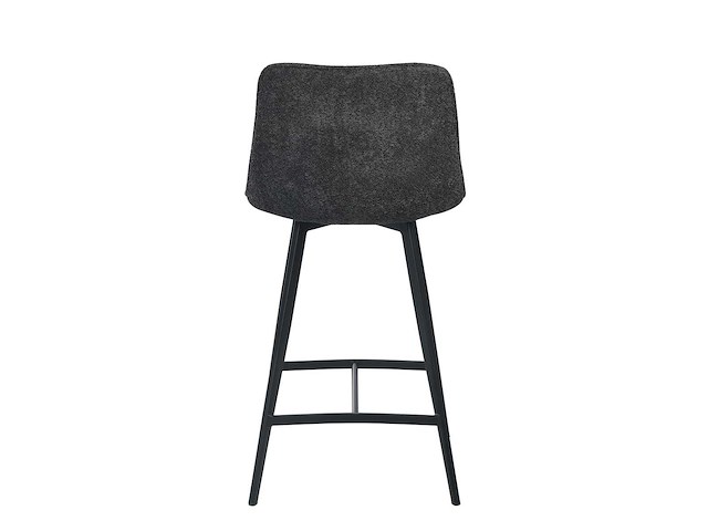 Design barkruk antraciet chenille (4x) - afbeelding 2 van  2