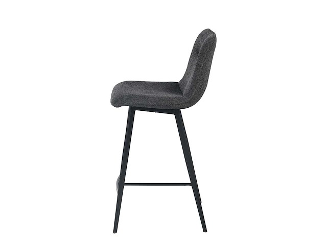 Design barkruk antraciet chenille (4x) - afbeelding 2 van  4