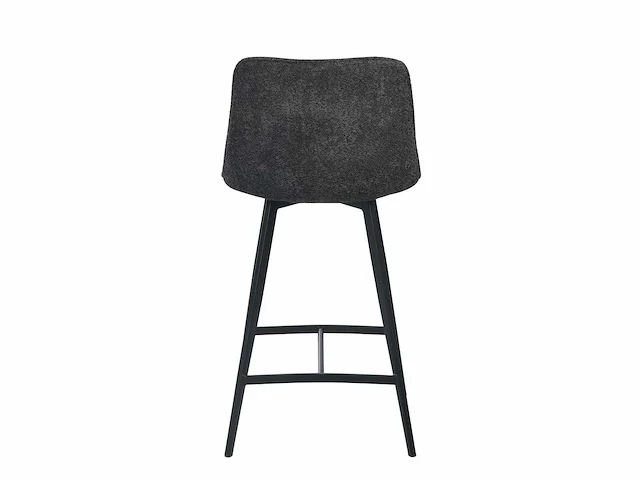 Design barkruk antraciet chenille (4x) - afbeelding 2 van  4