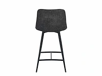 Design barkruk antraciet chenille (4x) - afbeelding 2 van  4