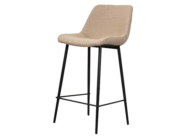 Design barkruk beige chenille (4x) - afbeelding 3 van  6