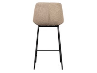 Design barkruk beige chenille (4x) - afbeelding 2 van  6
