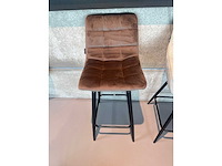 Design barkruk bruin velvet (4x) - afbeelding 4 van  4