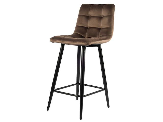 Design barkruk bruin velvet (4x) - afbeelding 1 van  4
