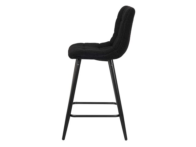 Design barkruk zwart teddy (4x) - afbeelding 2 van  4