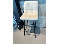 Design barstoelen wit teddy (4x) - afbeelding 3 van  5