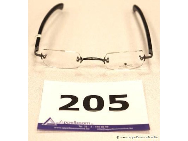 Design brilmontuur gold & wood - afbeelding 1 van  3