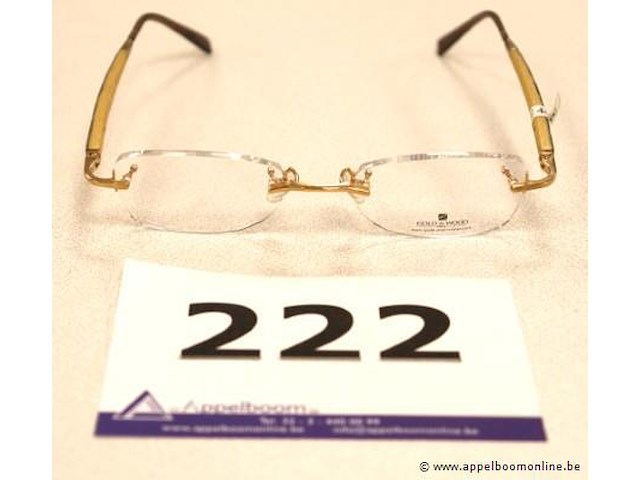 Design brilmontuur gold & wood - afbeelding 1 van  3