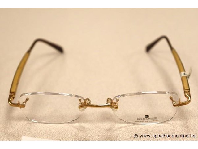 Design brilmontuur gold & wood - afbeelding 2 van  3