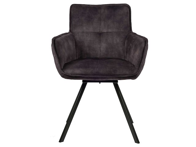 Design chair antraciet velvet (6x) - afbeelding 2 van  9