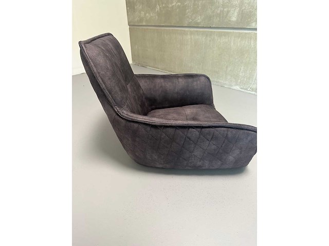 Design chair antraciet velvet (6x) - afbeelding 8 van  9