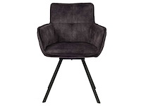 Design chair antraciet velvet (6x) - afbeelding 2 van  9