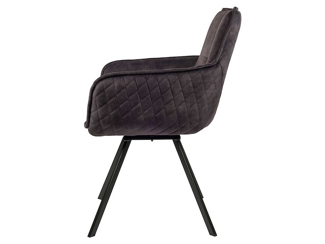 Design chair antraciet velvet (6x) - afbeelding 4 van  9