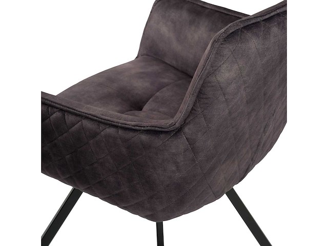 Design chair antraciet velvet (6x) - afbeelding 5 van  9