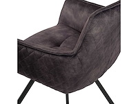 Design chair antraciet velvet (6x) - afbeelding 5 van  9