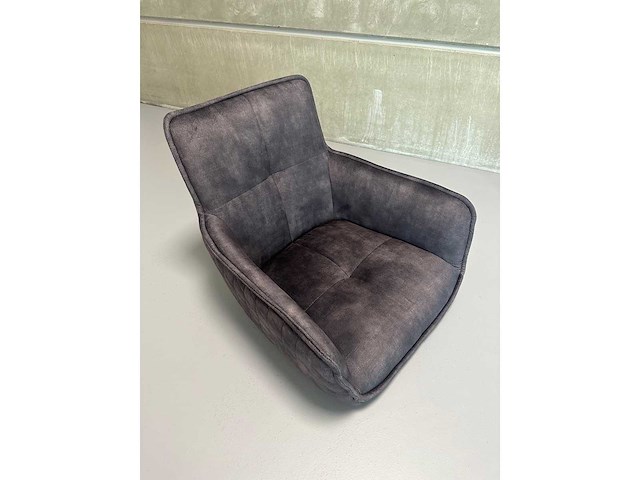 Design chair antraciet velvet (6x) - afbeelding 7 van  9