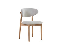 Design chair eikenhout naturel (6x)