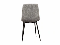 Design chair grijs chenille (6x) - afbeelding 3 van  4