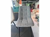 Design chair grijs chenille (6x) - afbeelding 4 van  4