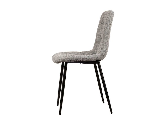 Design chair grijs chenille (6x) - afbeelding 2 van  4