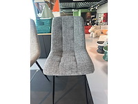 Design chair grijs chenille (6x) - afbeelding 4 van  4