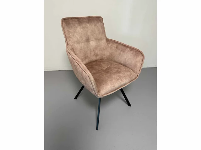 Design chair taupe velvet (6x) - afbeelding 6 van  8