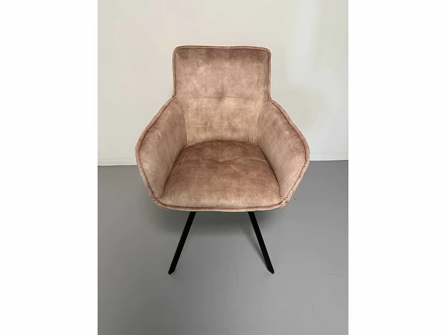 Design chair taupe velvet (6x) - afbeelding 7 van  8
