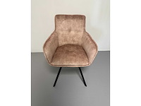 Design chair taupe velvet (6x) - afbeelding 5 van  6