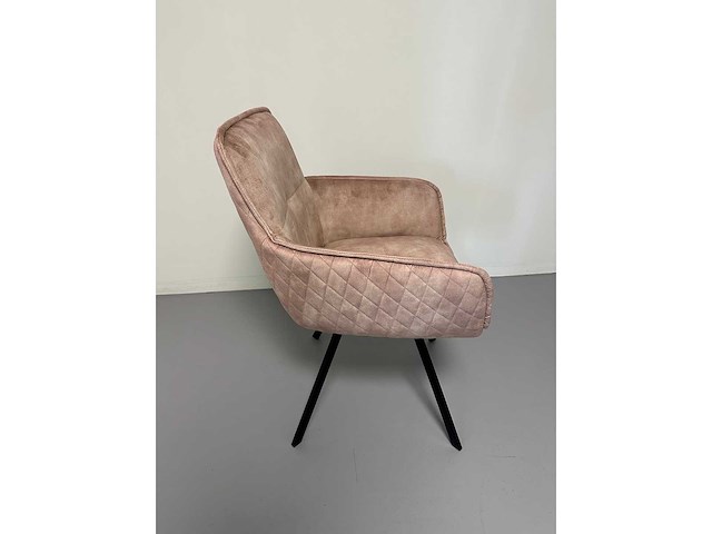Design chair taupe velvet (6x) - afbeelding 6 van  6