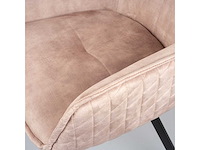 Design chair taupe velvet (6x) - afbeelding 4 van  5