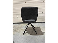 Design eetkamerstoel antraciet weave draaibaar (4x) - afbeelding 3 van  4