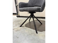 Design eetkamerstoel antraciet weave draaibaar (4x) - afbeelding 4 van  5