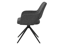 Design eetkamerstoel antraciet weave draaibaar (6x) - afbeelding 3 van  6