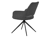 Design eetkamerstoel antraciet weave draaibaar (6x) - afbeelding 4 van  6