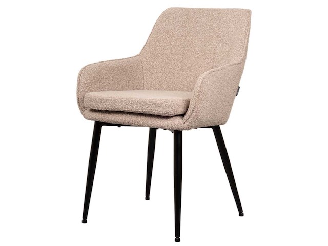 Design eetkamerstoel beige teddy (6x) - afbeelding 1 van  5