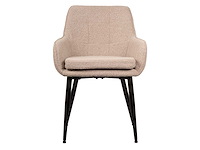 Design eetkamerstoel beige teddy (6x) - afbeelding 2 van  5
